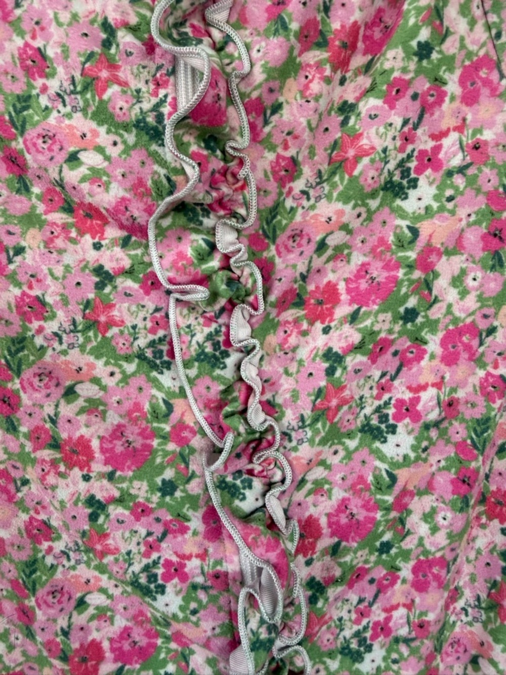 SweetHoney floral ruffle one-piece pajama sz 5 with colorful ruffle full zip - Picture 3 of 7